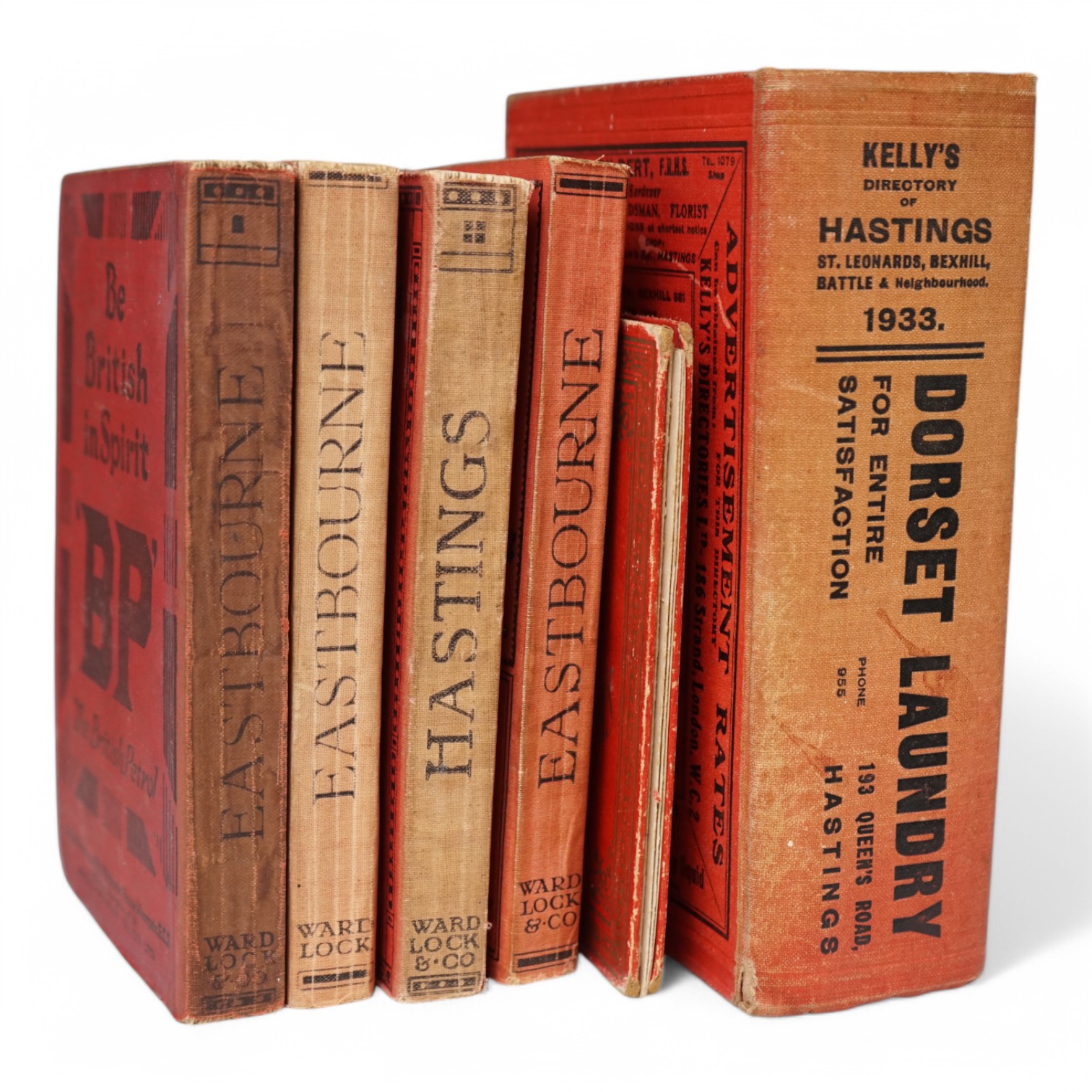 Sussex Interest; Ward, Lock & Co. Guides to Eastbourne and Hastings, (4); Album of Eastbourne Views, c.1900; Kelly's Hastings Directory, 1933. (6).